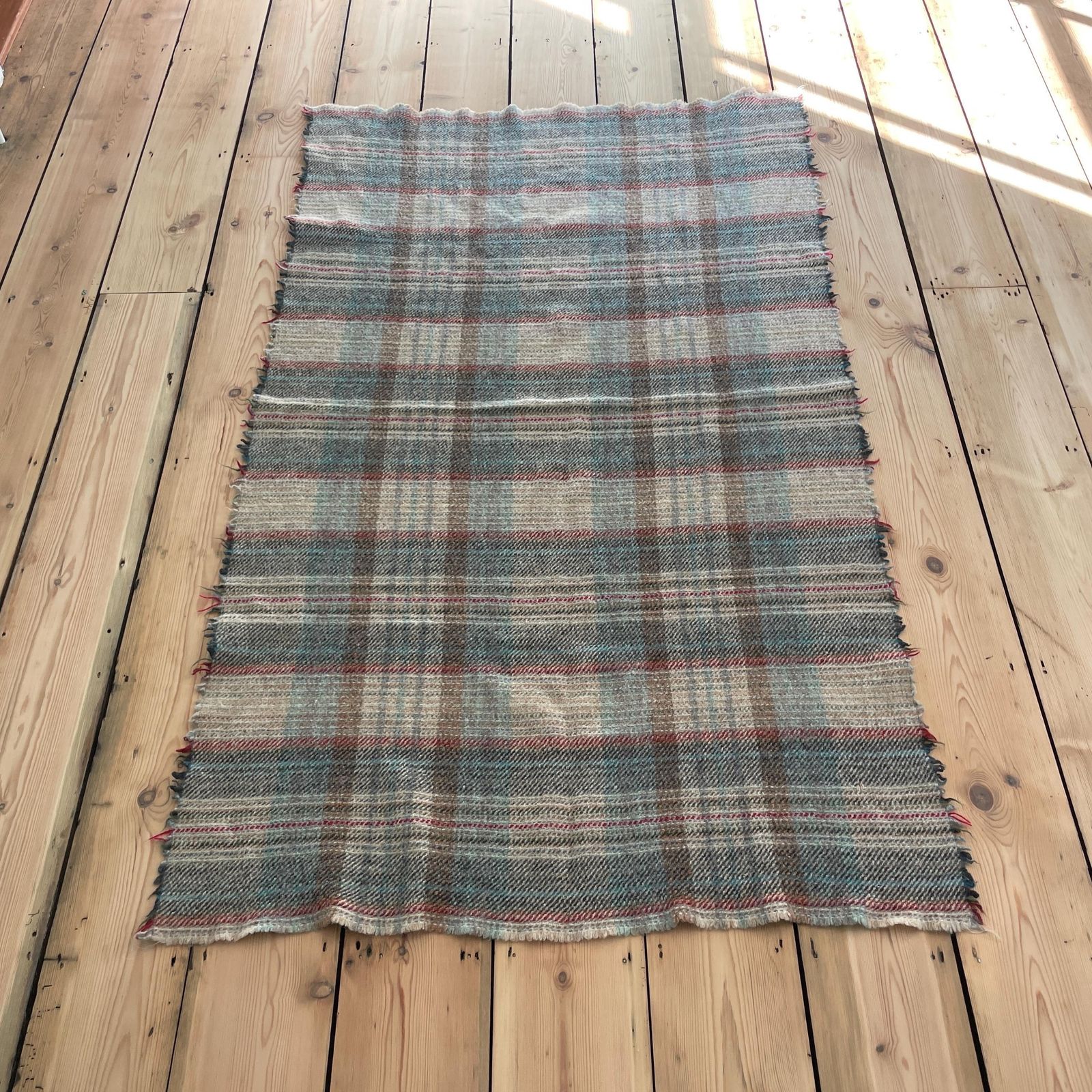 The National Trust Wool Blanket Blue Plaid British Heritage Sofa Throw Bed Throw English Countryside Cottage Decor Checked Pattern photo 55.0