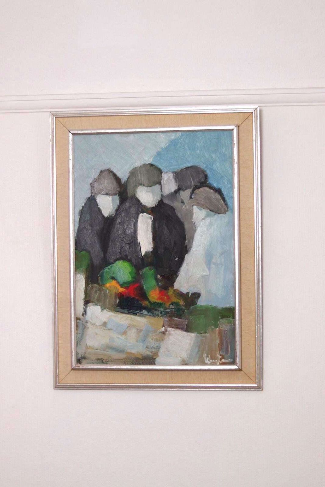 Original Mid Century Swedish Oil On Panel – Abstract By Stig Wernheden – Vintage & Framed – 74 × 54.5 Cm (29.1" × 21.5")