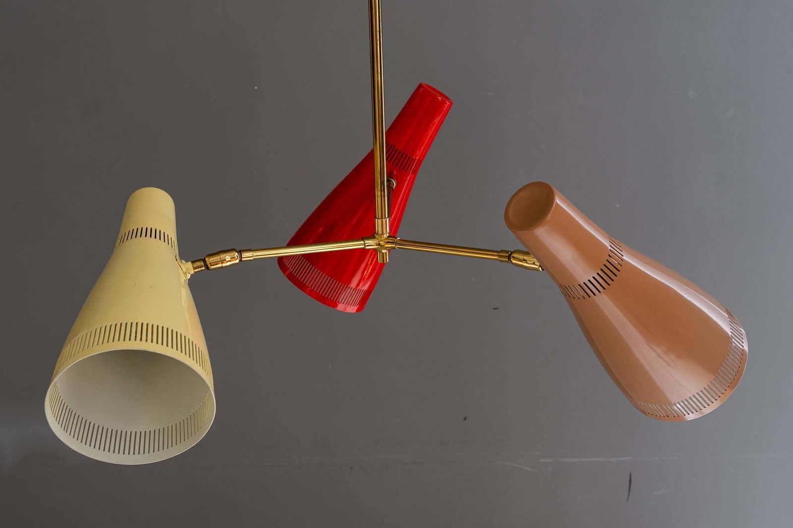 photo for sale Rupert Nikoll Chandelier With Swiveling Shades Vienna Around 1960s