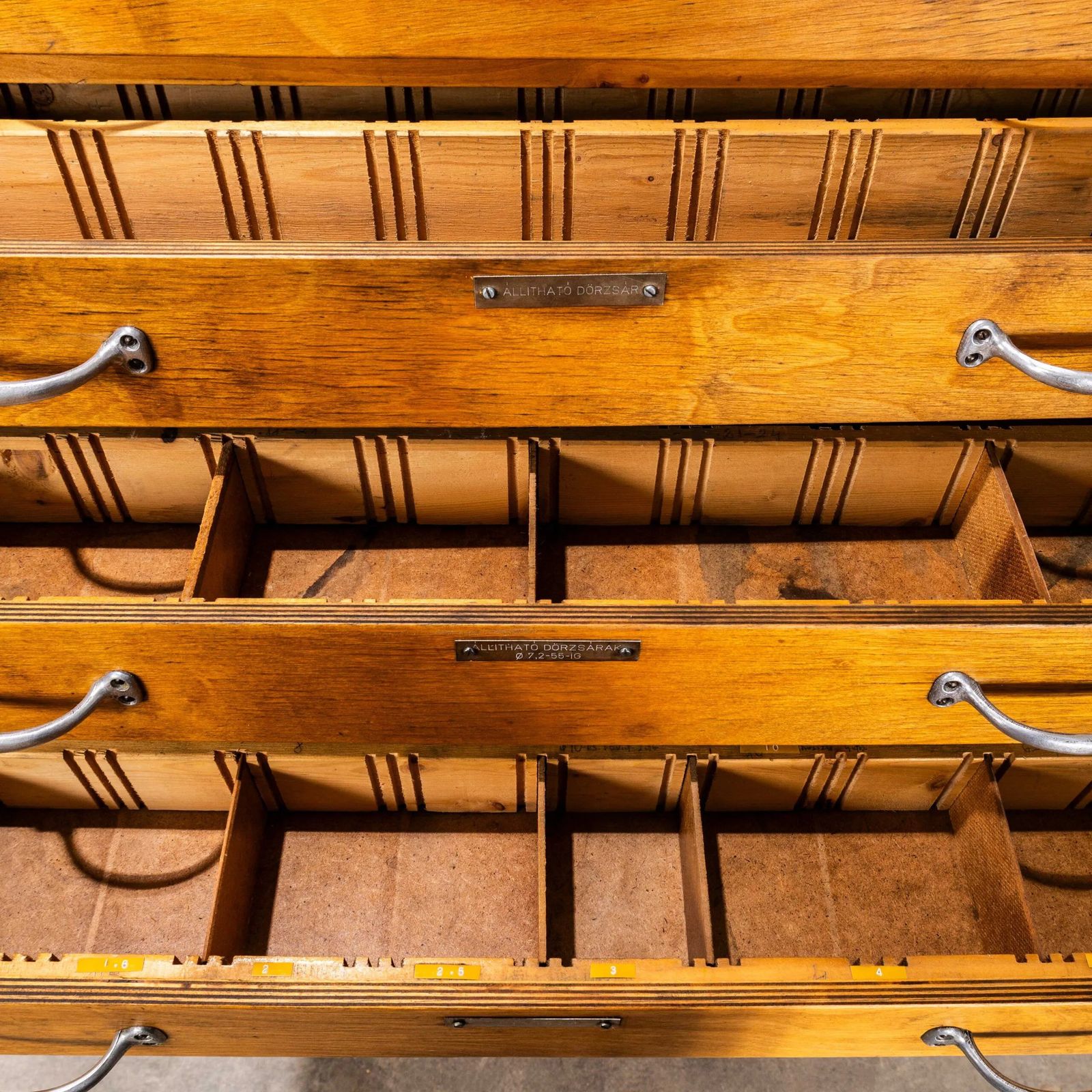 1950’s Tall Multidrawer Engineers Cabinet – Fifteen Drawer photo furniture