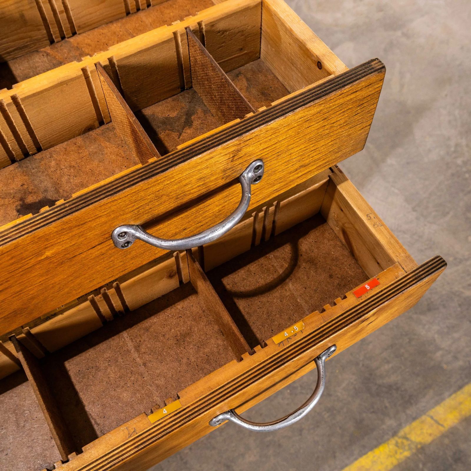 1950’s Tall Multidrawer Engineers Cabinet – Fifteen Drawer photo Furniture