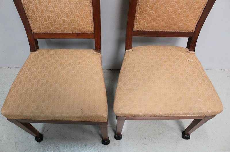 Pair Of Directoire Chairs, 19th Century photo for sale