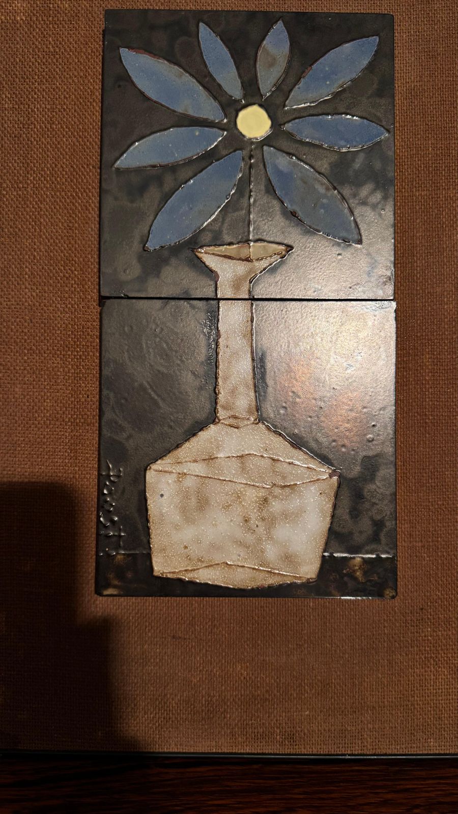 Wall Mounted Tiles Decorative Vase With Flower, Poost, Belgium Artist photo Art