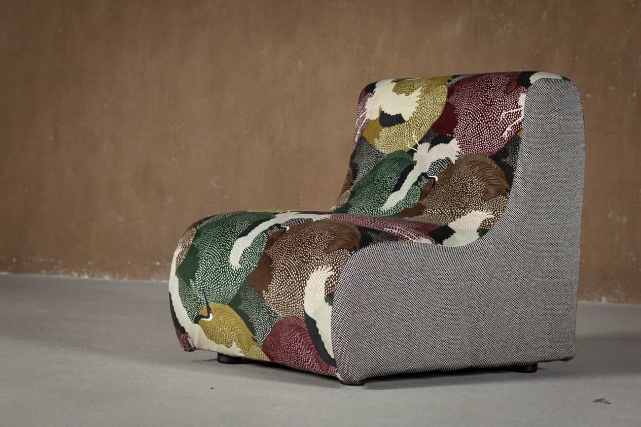 Sale ! Italian Modular Sofa (1970) In Freedom Flight Velvet – 3 Piece photo vinterior