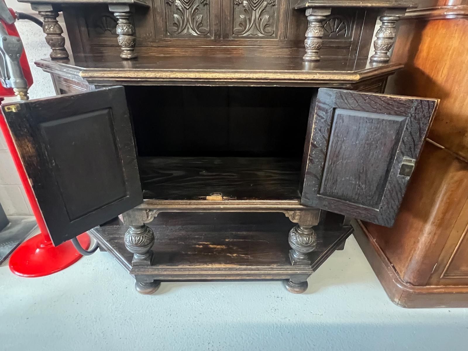 Antique Carved Oak Dresser photo for sale