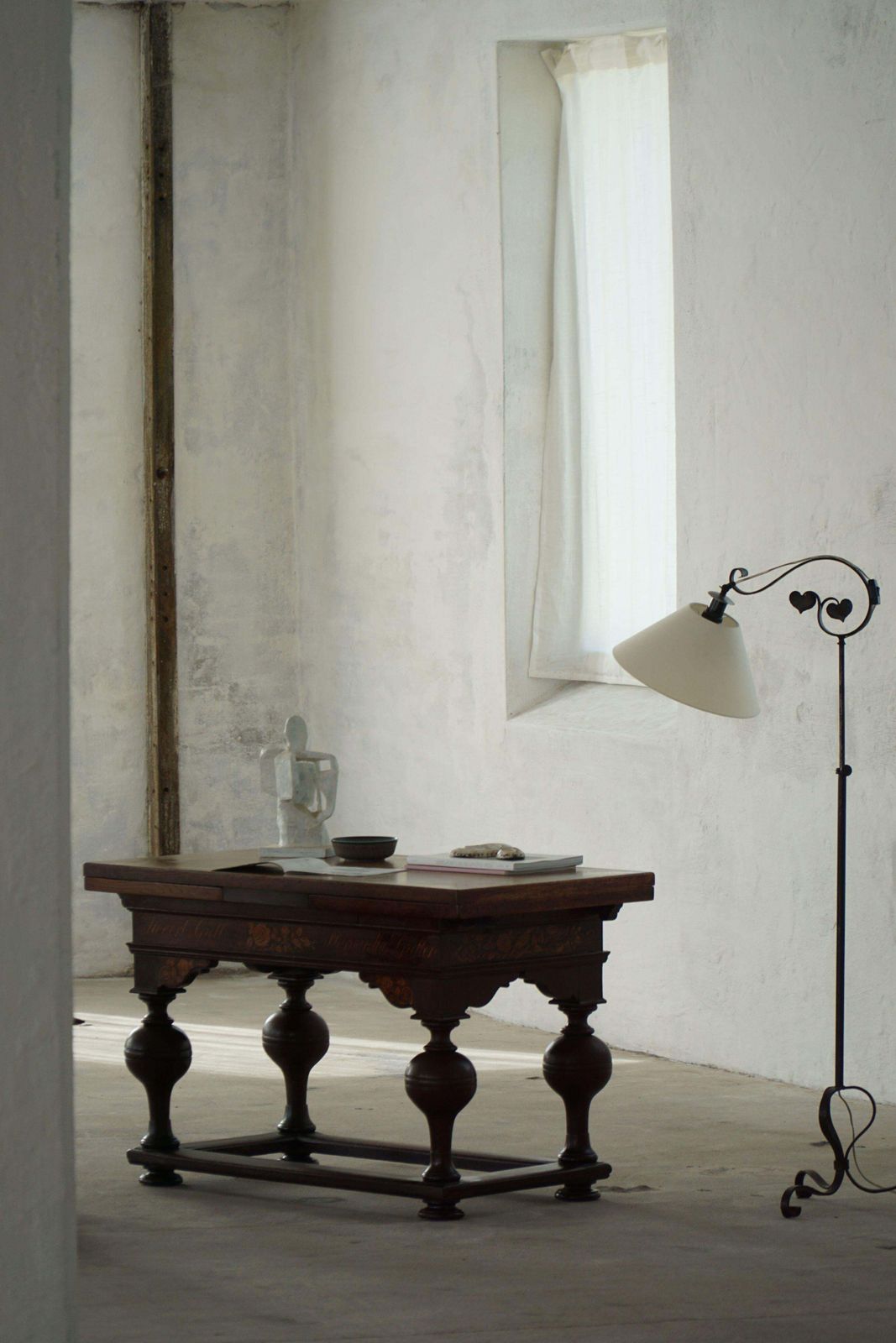 Extendable Oak Table With Intarsia, Baroque, Danish Cabinetmaker, 19th Century photo Furniture