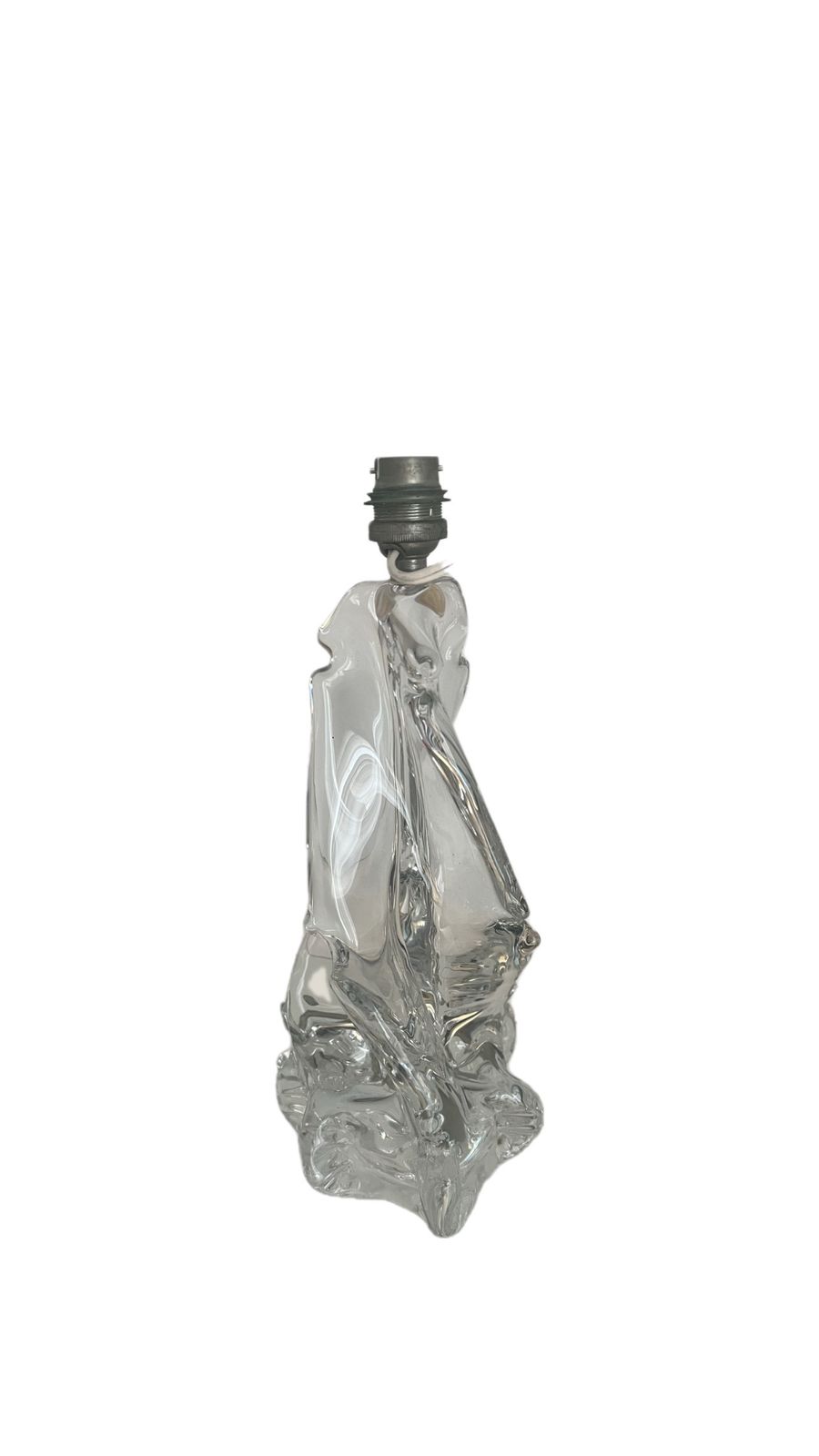 Schneider, Mid Century Modernist Crystal Table Lamp By Charles Schneider, 1950 photo vinterior
