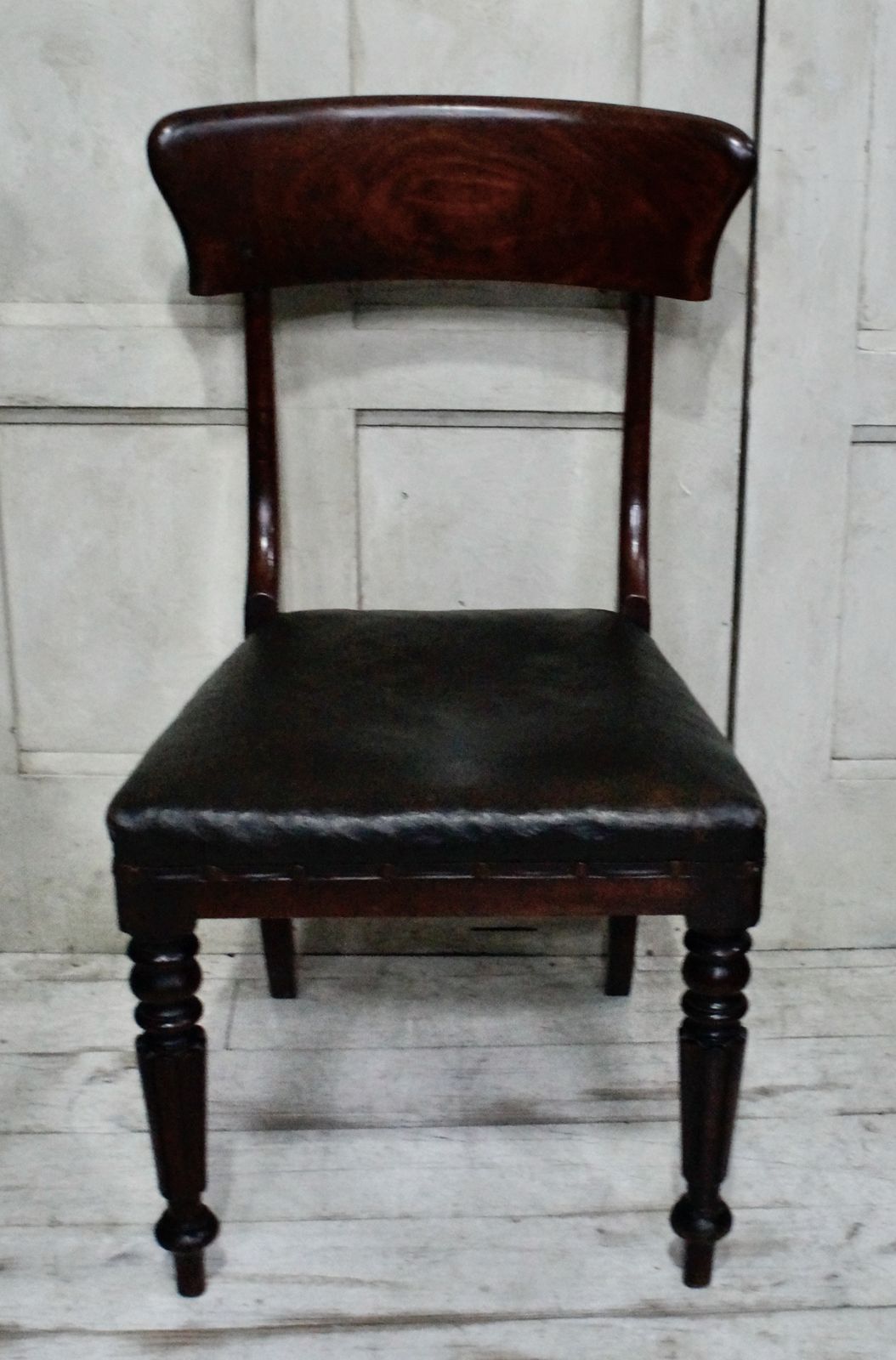 Pair Of Regency Mahogany & Oilcloth Chairs photo 450.0