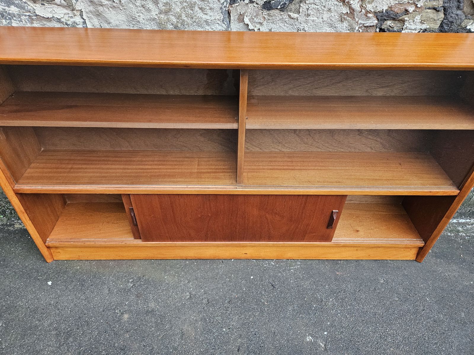 Display Cabinet By Herbert Gibbs Bookcase Shelving Mid Century Teak Furniture photo vintage