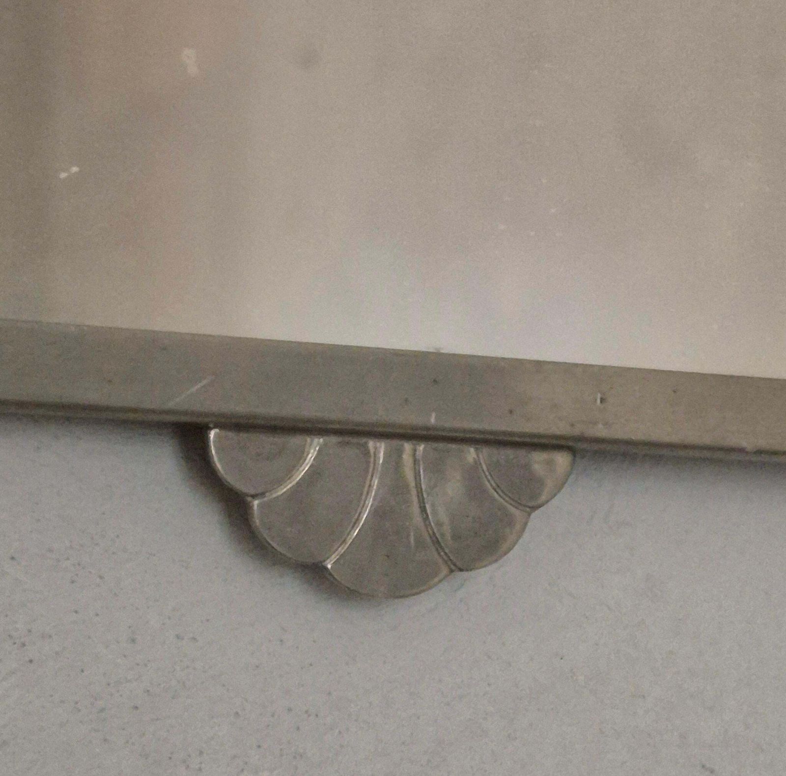 Swedish Grace Mirror In Pewter With Brass Star Decor Guldsmedsaktiebolaget/Gab. photo vinterior