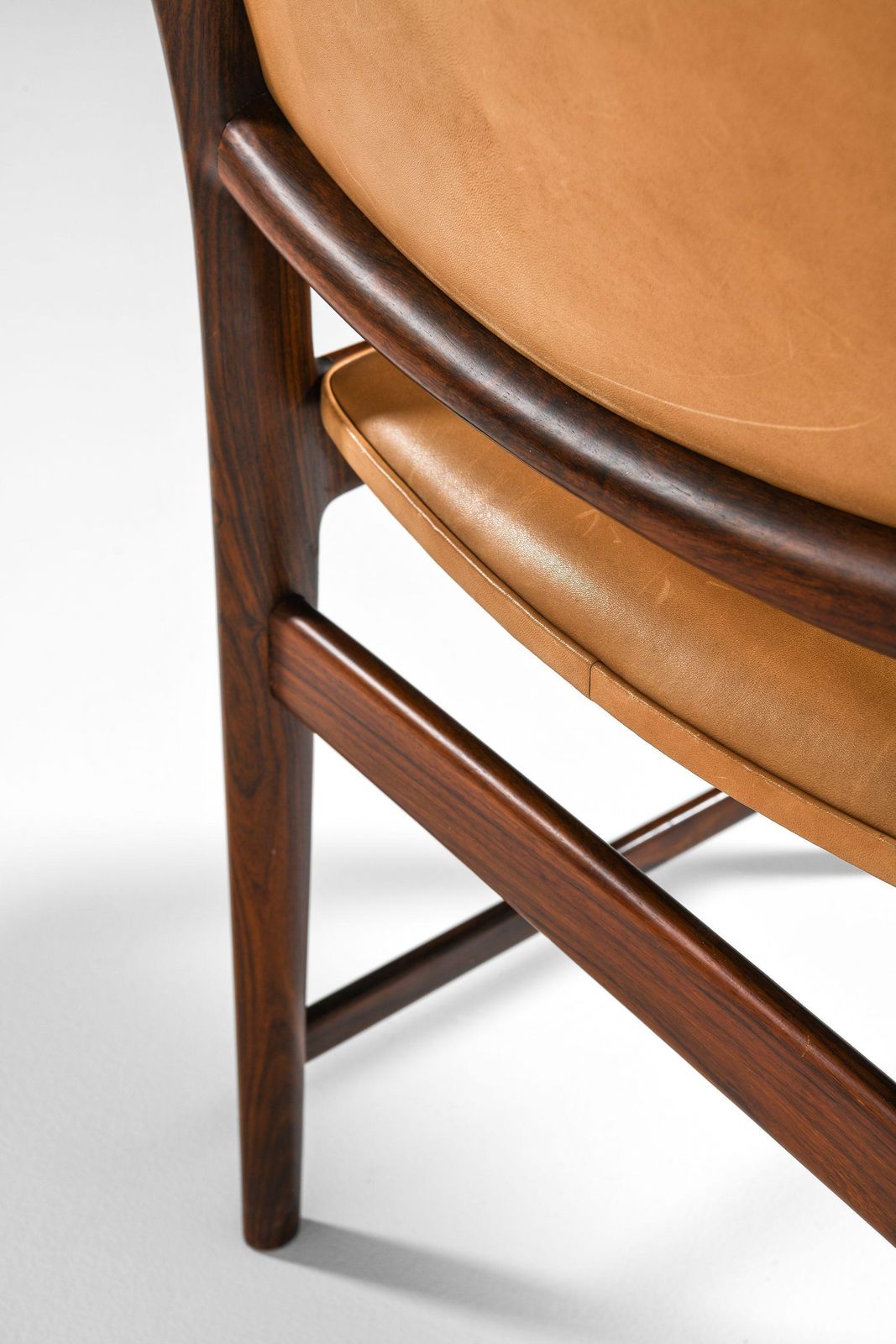 Set Of 6 High Back Dining Chairs In Rosewood & Leather By Torbjørn Afdal, 1950's photo vinterior