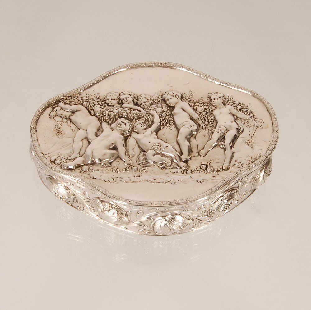 Antique German Jewelry Box In Silver From J.D.Schleißner & Söhne