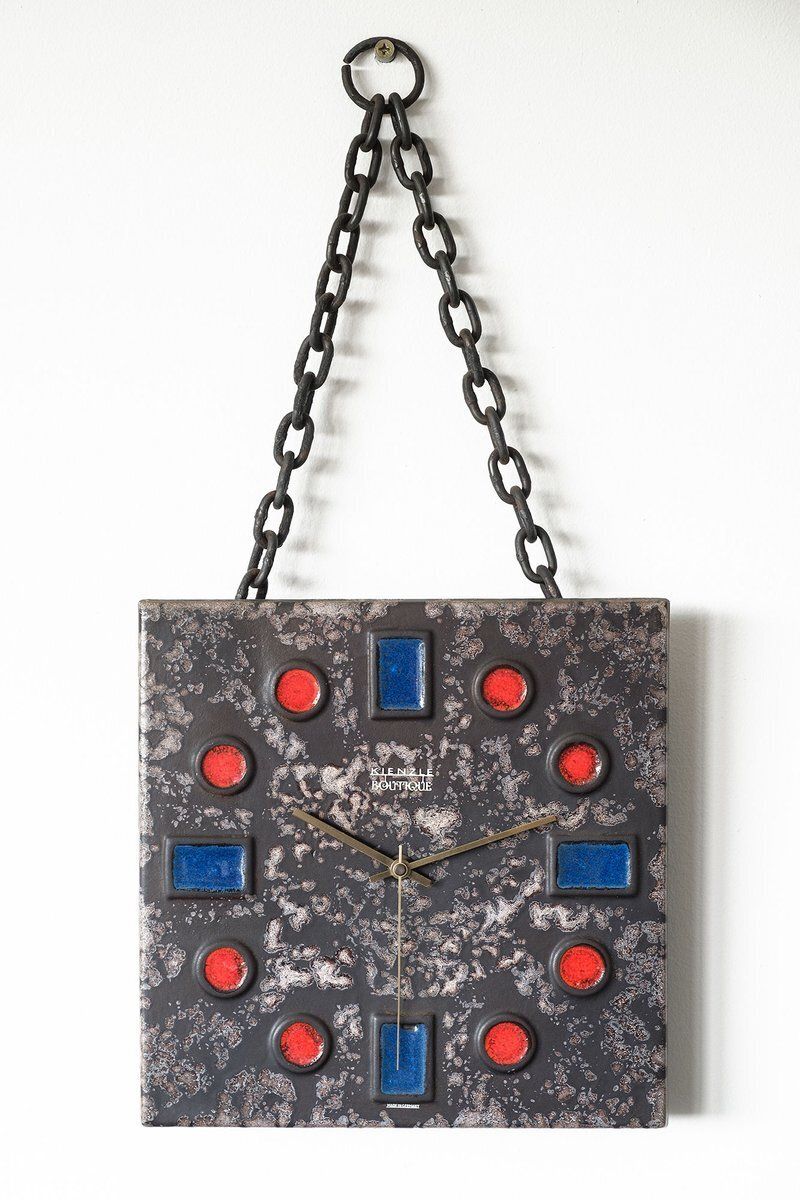 German Ceramic Wall Clock By Carstens Tönnieshof For Kienzle International, 1980s