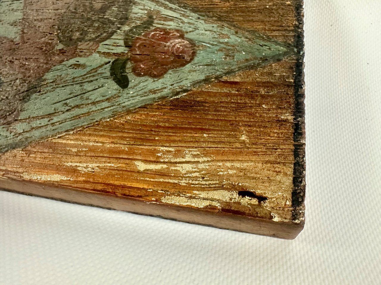 Antique Slovenian Folk Art Beehive Front Board With Saint Catherine Of Alexandria, 19th Century photo buy