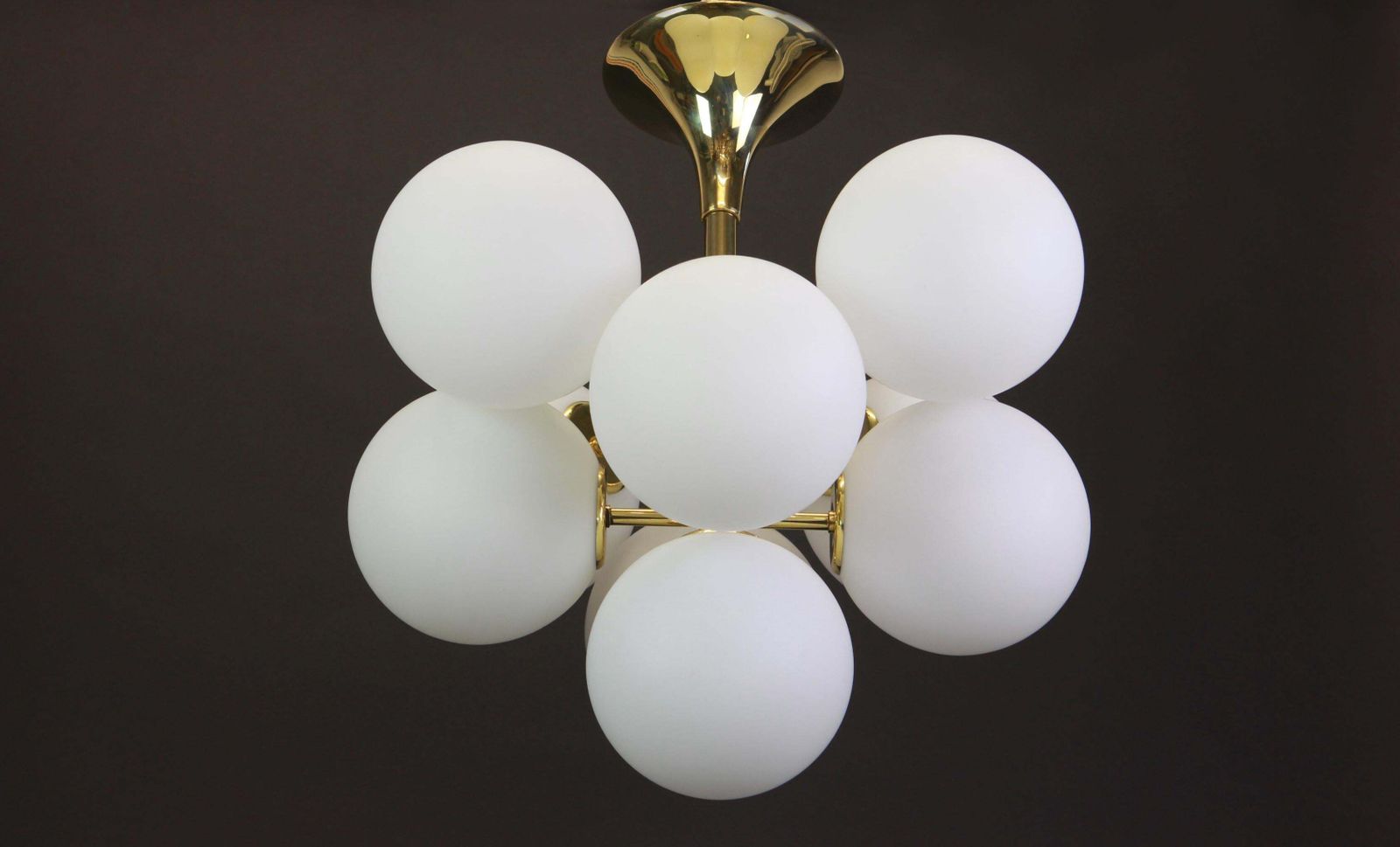 Atomic Brass Chandelier By E.R. Nelel For Temde, Switzerland, 1960s photo buy