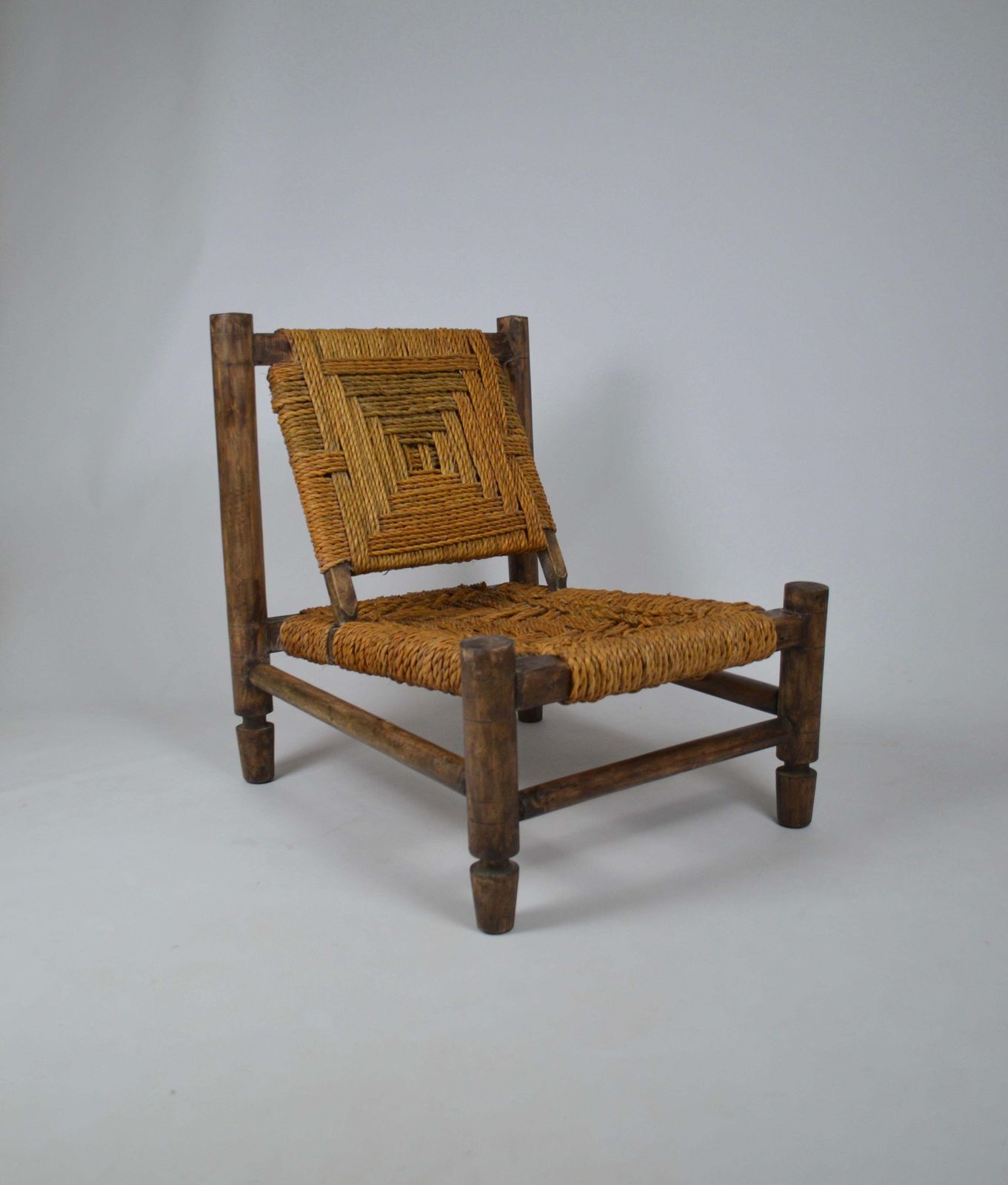 Low Rope Lounge Chair By Audoux Minet, France, 1950s photo furniture