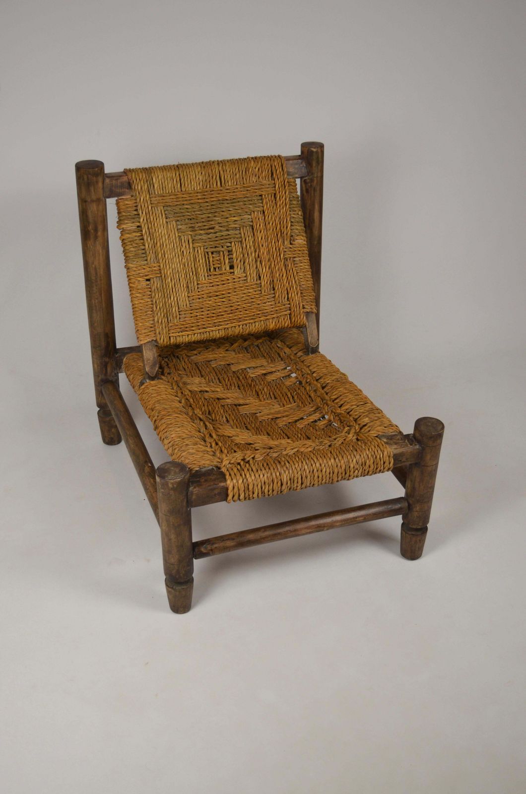 Low Rope Lounge Chair By Audoux Minet, France, 1950s photo for sale