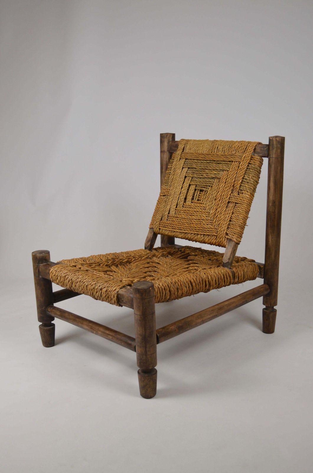 Low Rope Lounge Chair By Audoux Minet, France, 1950s photo buy