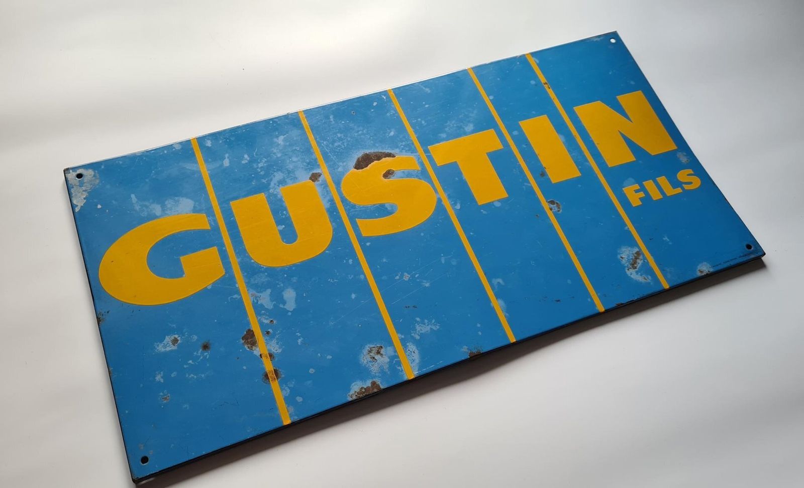 Vintage Enamel Sign, 1950s photo Home Decor
