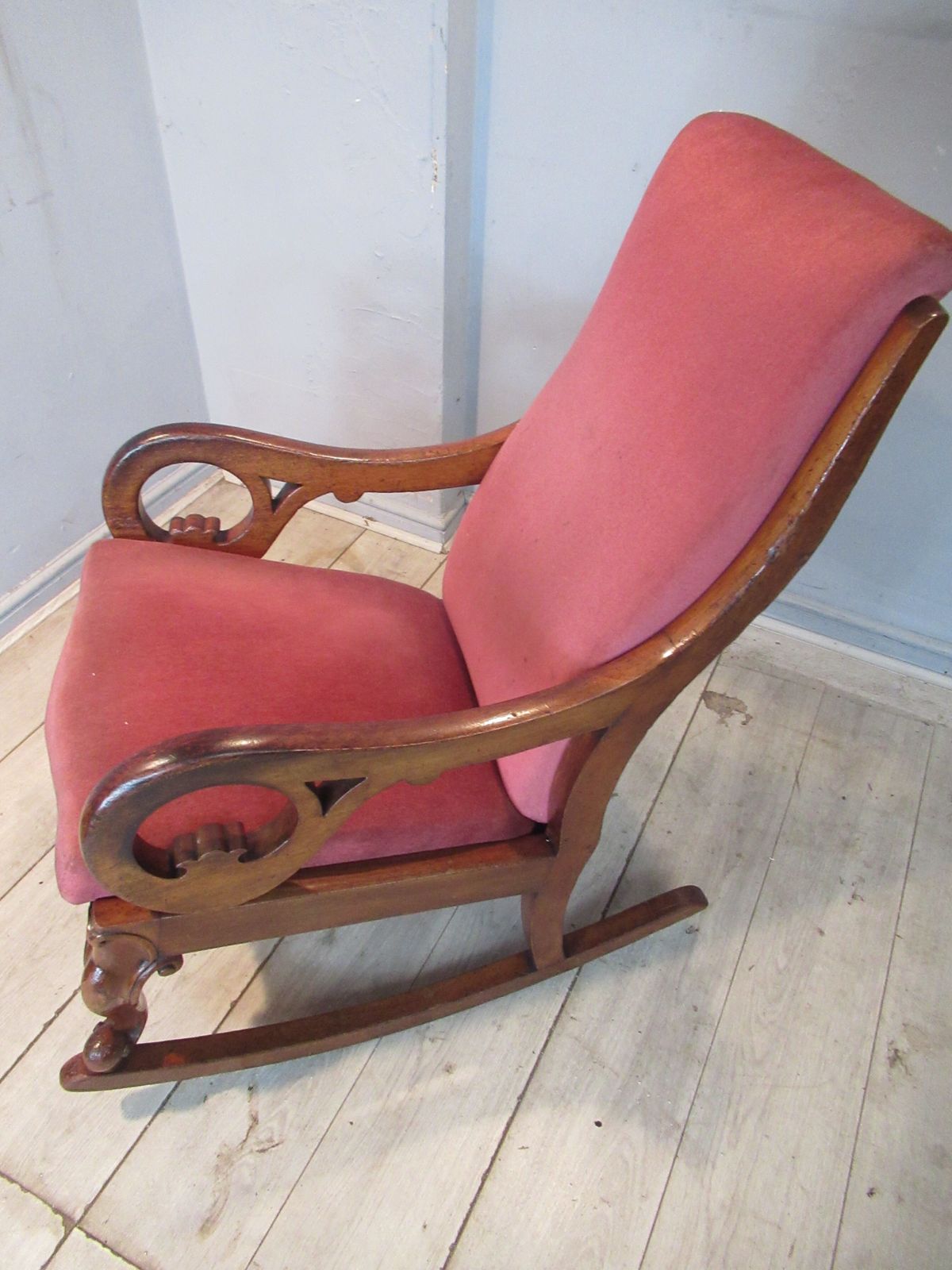 Victorian Mahogany  1880s  Rocking Chair photo for sale