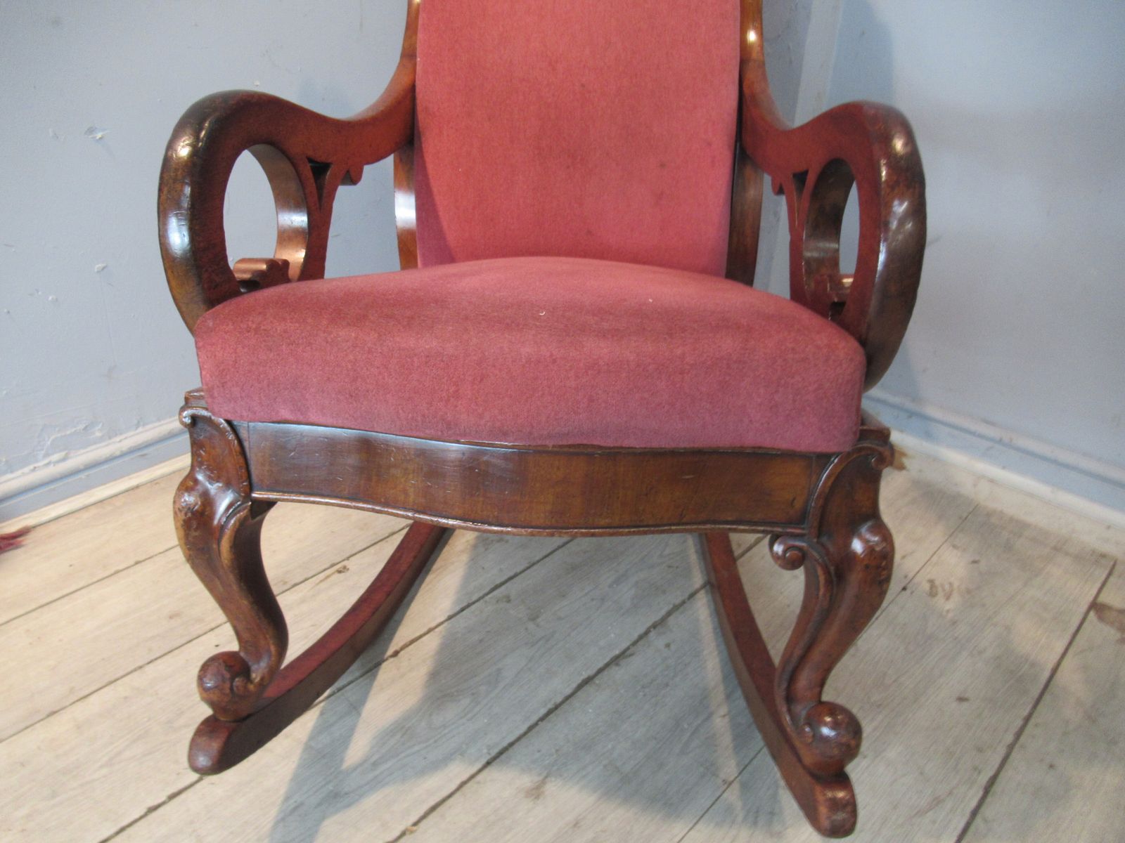 Victorian Mahogany  1880s  Rocking Chair photo vintage