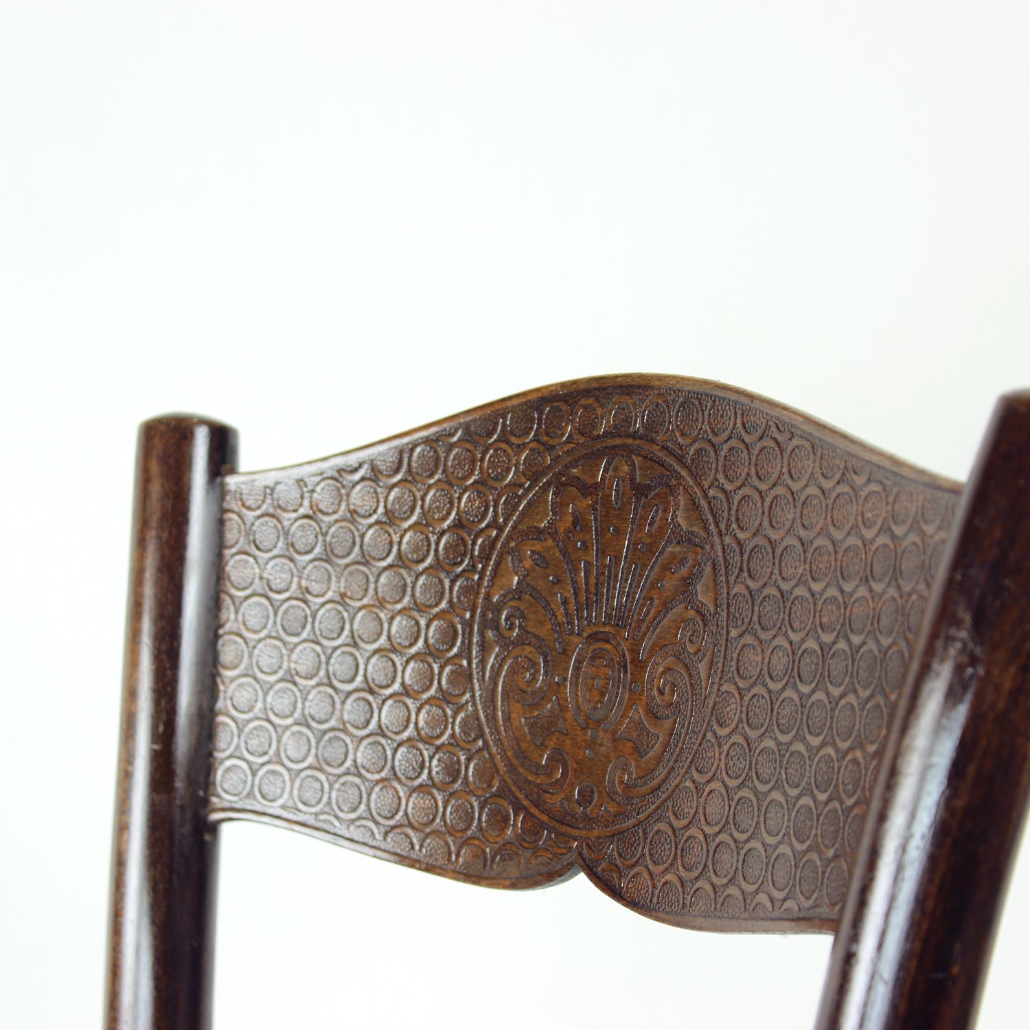 Furniture Vintage Bentwood Chair, Thonet Design, Czechoslovakia 1940s photo