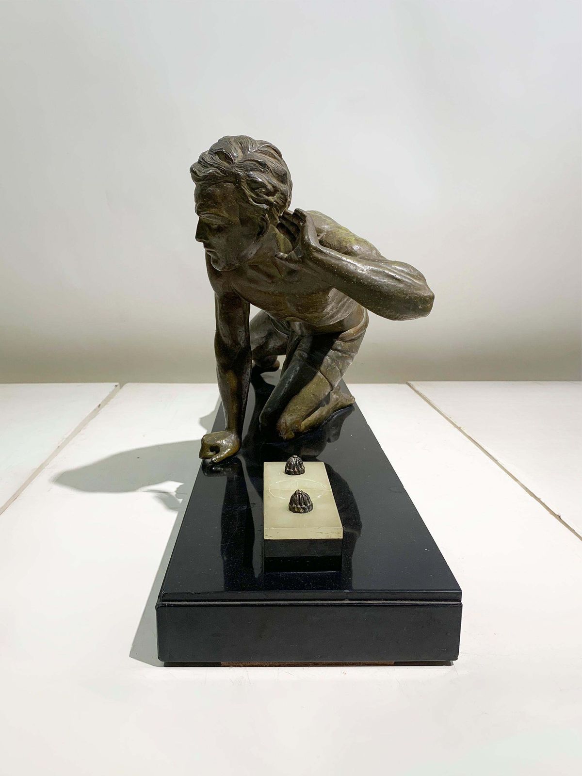 Art Deco "The Lookout" Sculpture, Attributed To Jean De Roncourt, Circa 1930's photo for sale
