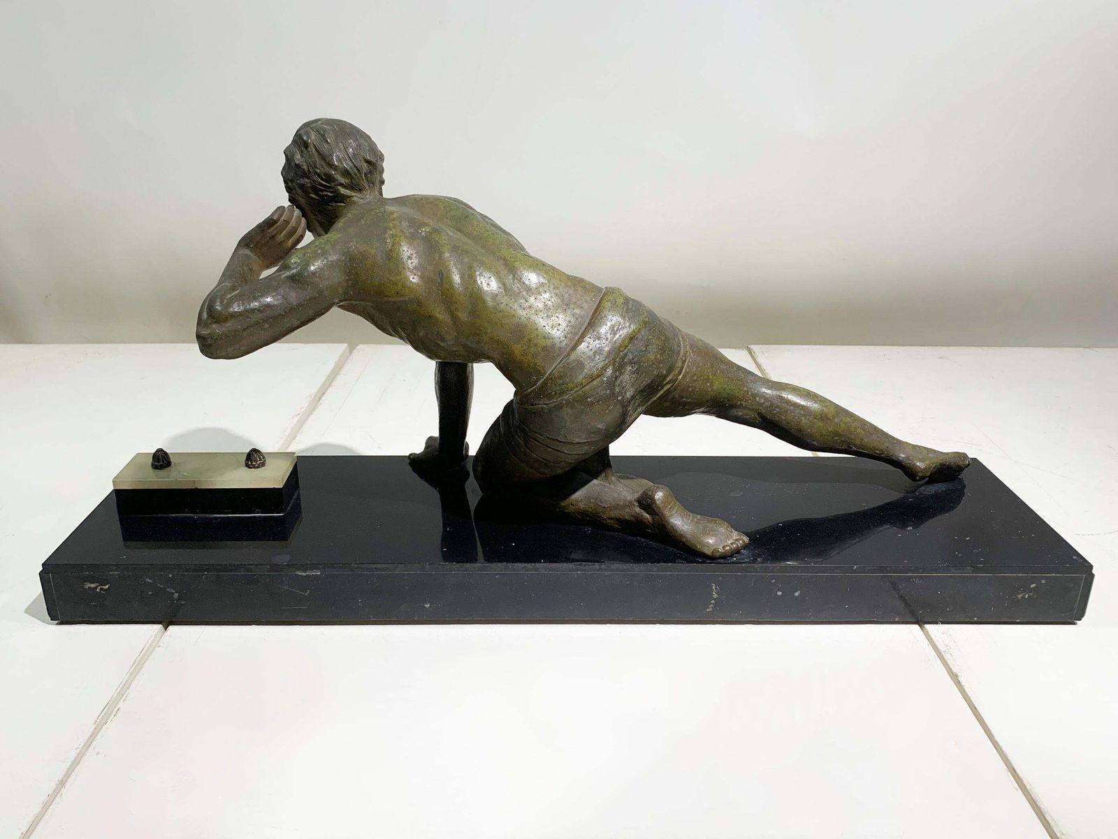 Art Deco "The Lookout" Sculpture, Attributed To Jean De Roncourt, Circa 1930's photo Art