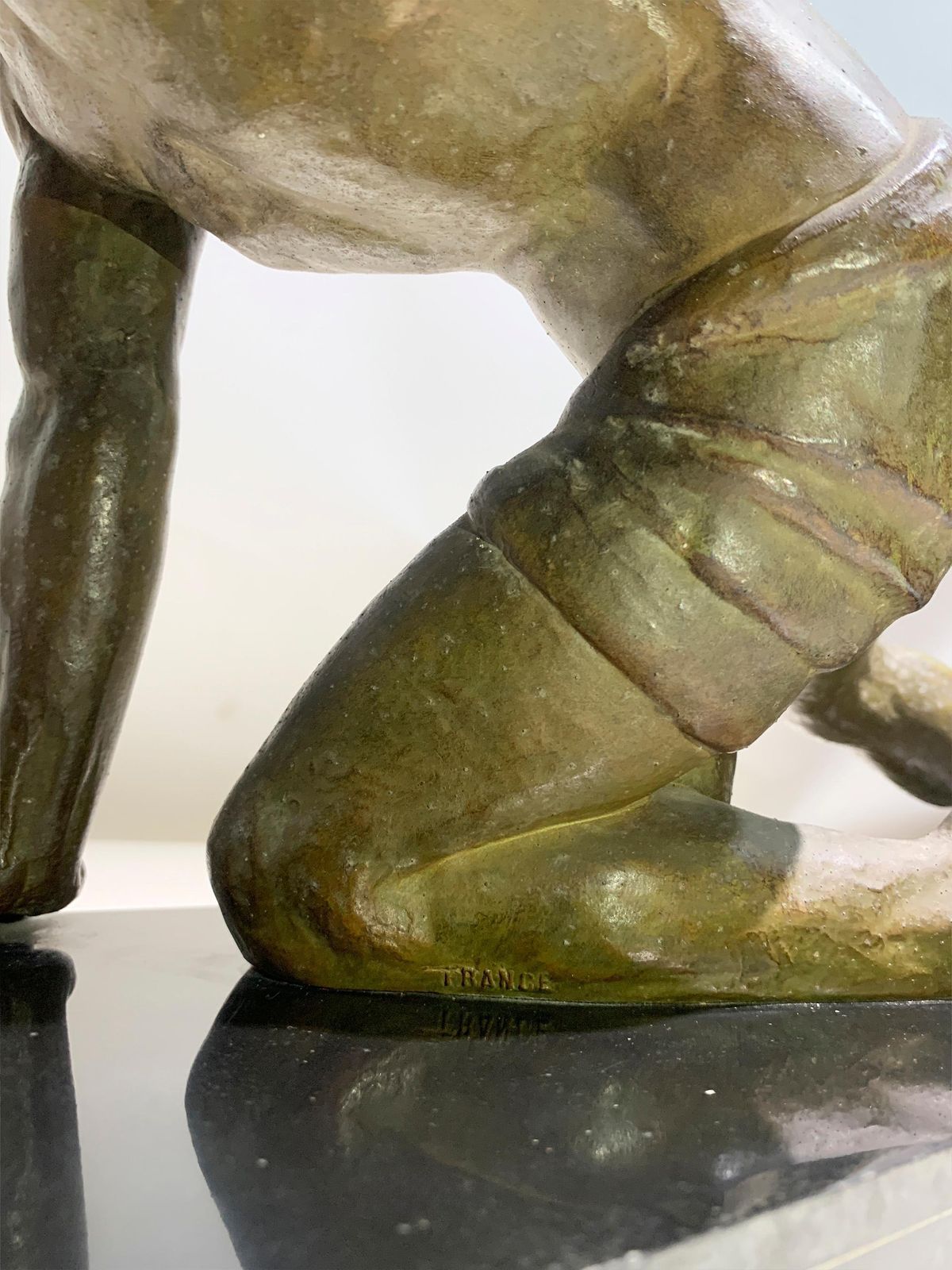 photo furniture Art Deco "The Lookout" Sculpture, Attributed To Jean De Roncourt, Circa 1930's