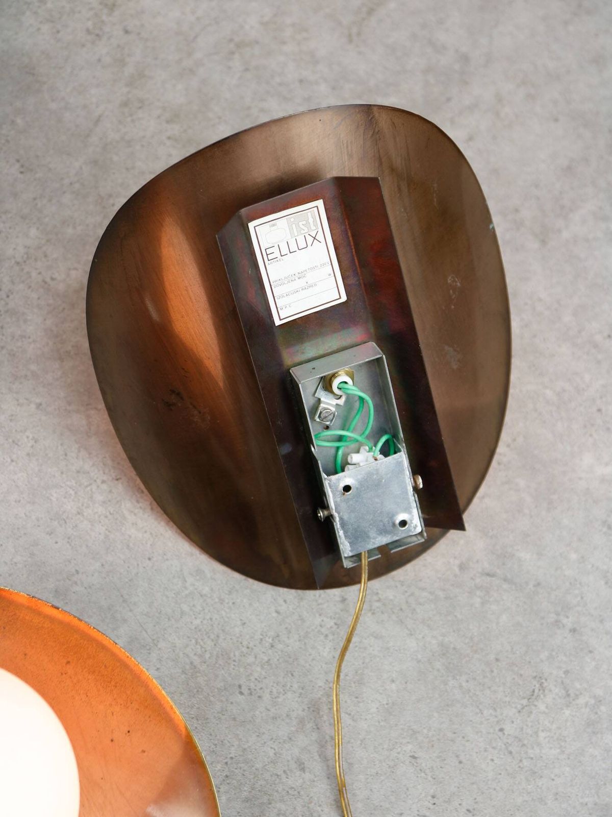 Lighting Vintage German Wall Lamps In Copper Plating From Ist Ellux, 1980s, Set Of 2 photo