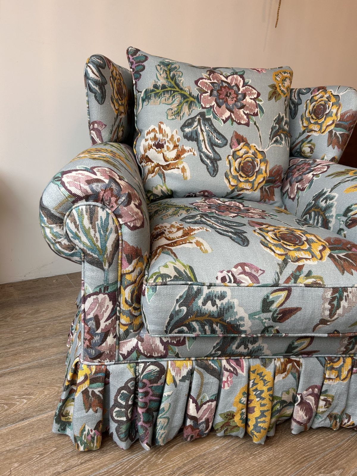Maximalist Howard Style Armchair In Bold Zimmer Floral Linen photo furniture
