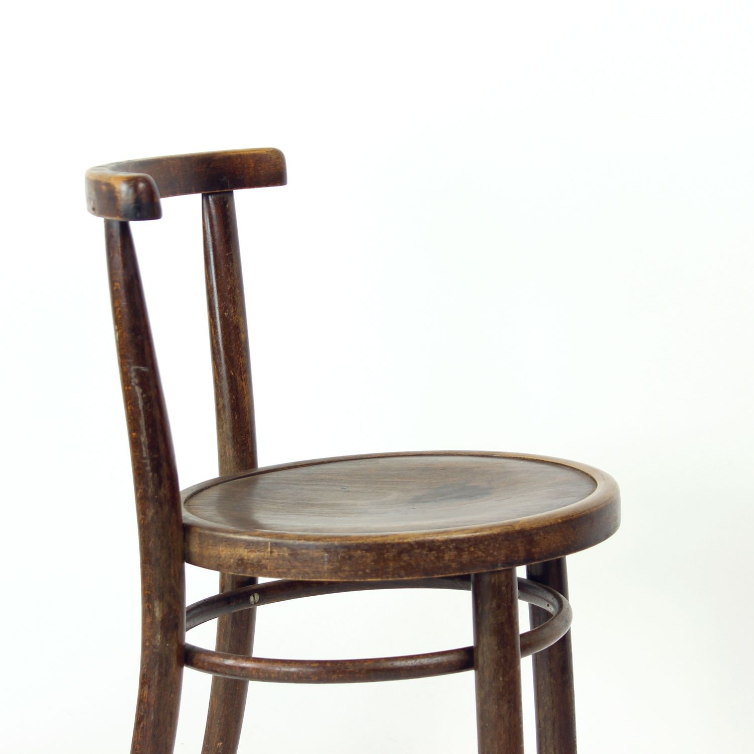 Furniture 1950s Round Bentwood Child Chair By Tatra photo