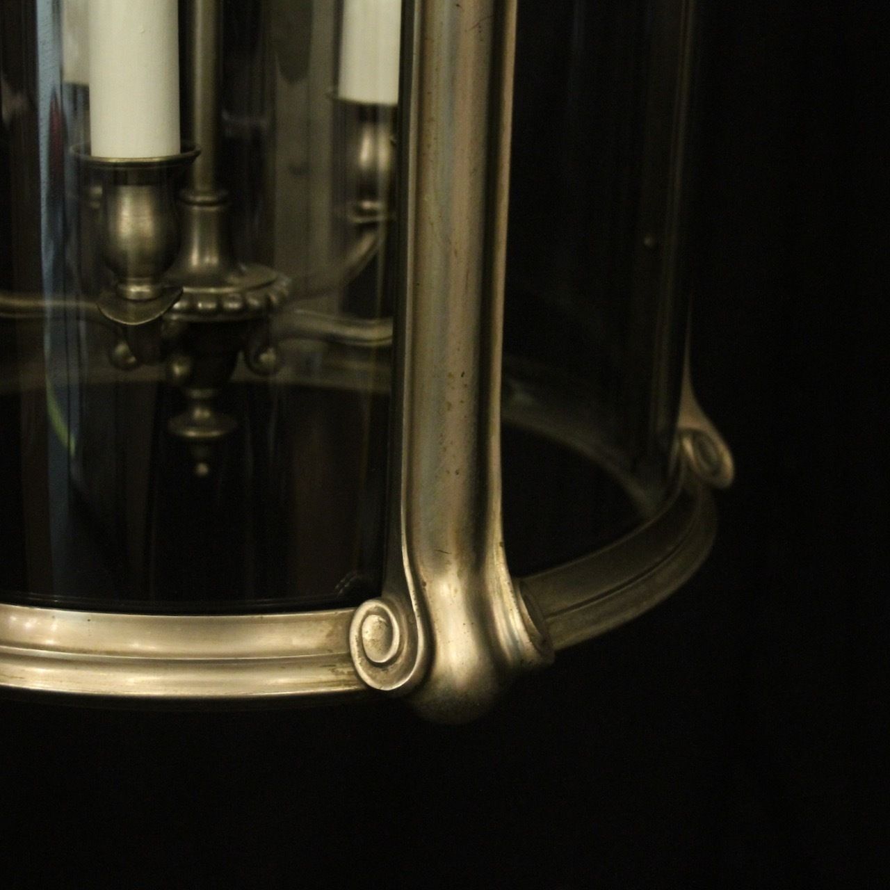photo for sale French Silver Gilded Bronze Antique Lantern