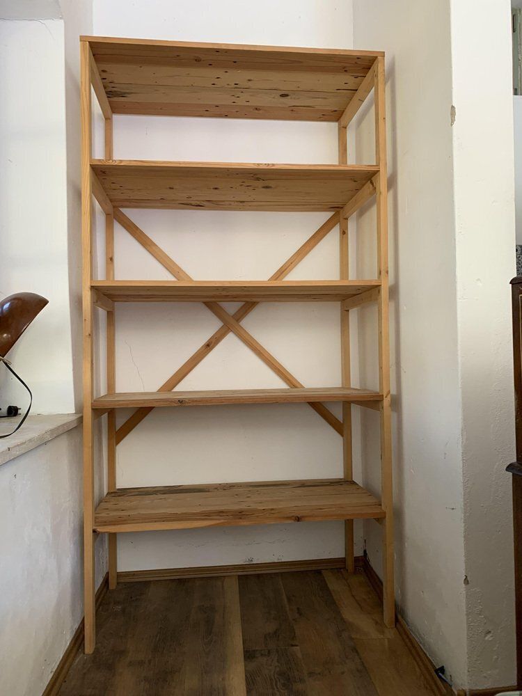 Bookcase In Pine Wood, Hungary, 1980s photo furniture