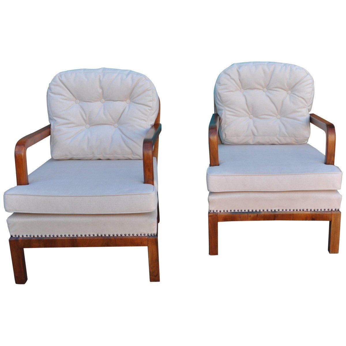 Set Of French Art Deco Chairs, 1930s