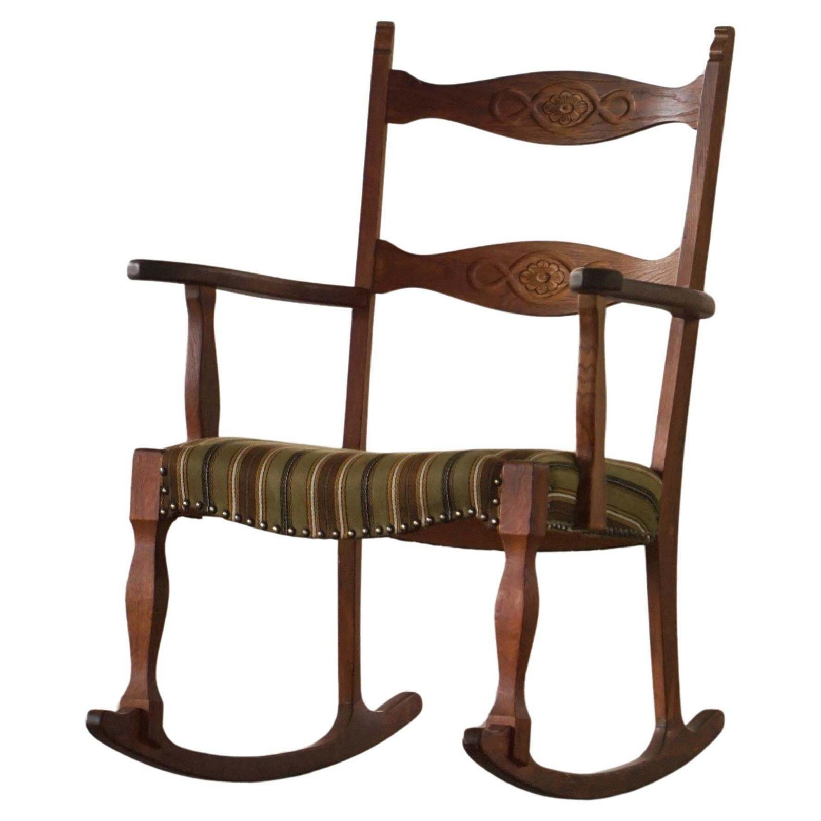 Rocking Chair In Oak, Danish Mid Century Modern, Henning Kjærnulf, 1960s