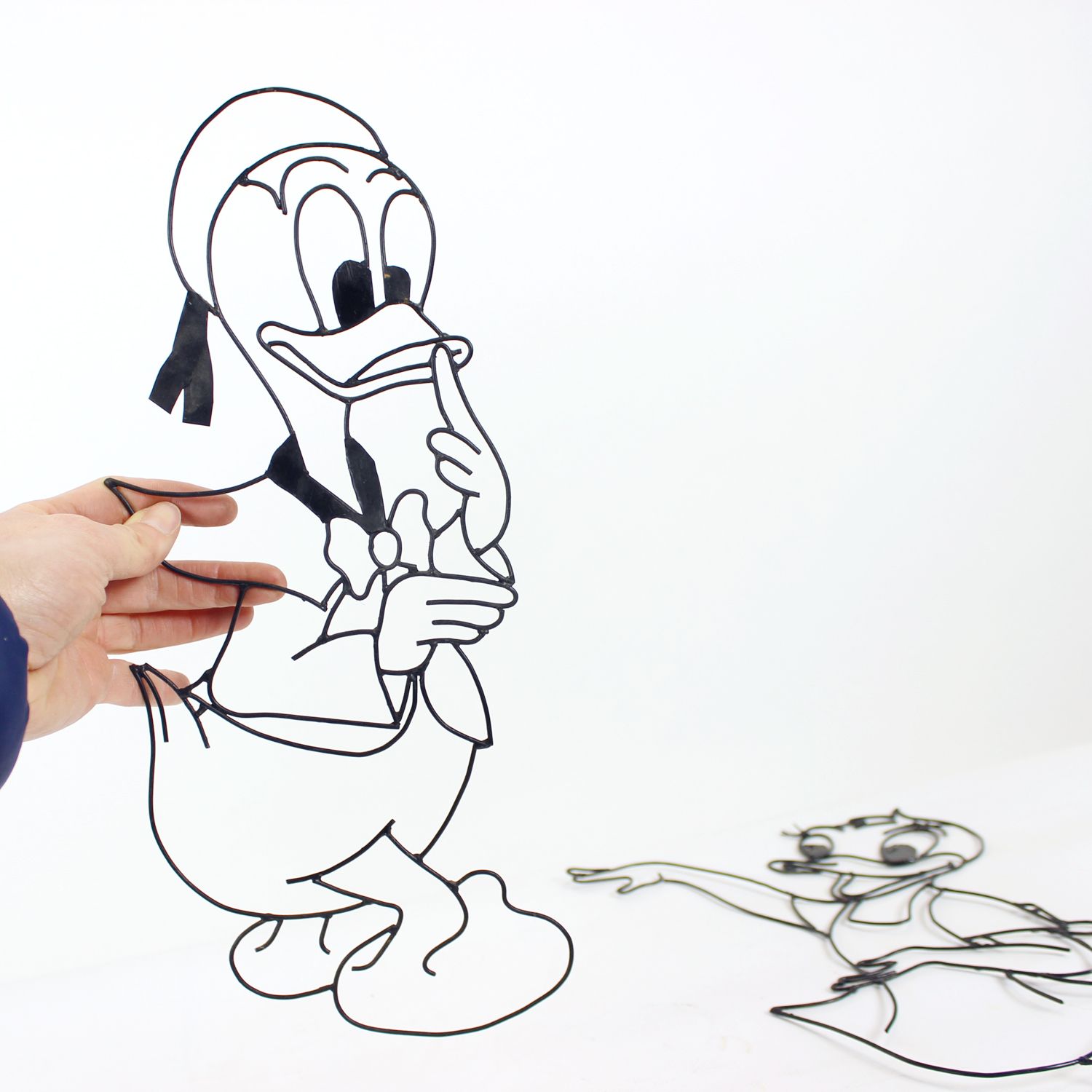 Disney " Donald & Daisy Duck " Wall Decoration In Metal, 1960s photo furniture