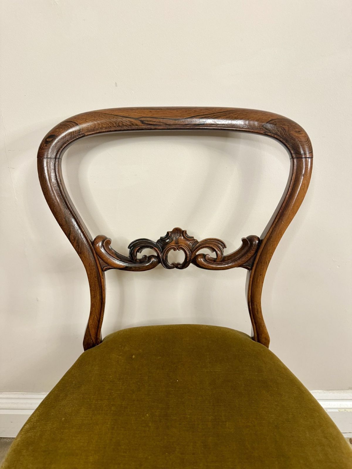 Stunning Quality Set Of Six Antique Rosewood Balloon Back Dining Chairs photo buy