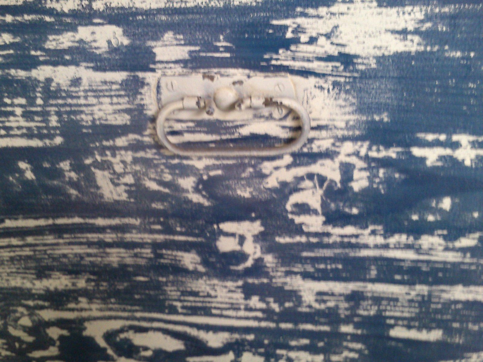 Antique Blue & White Painted Chest photo furniture