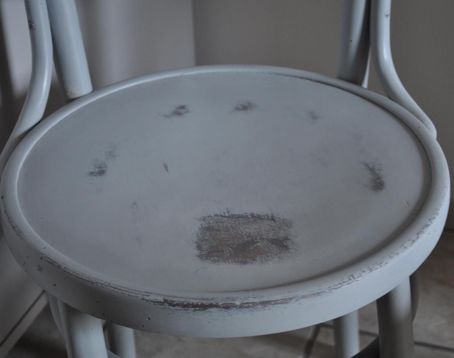 photo for sale Set Of Grey Bistro Chairs From Lichtig, 1900s