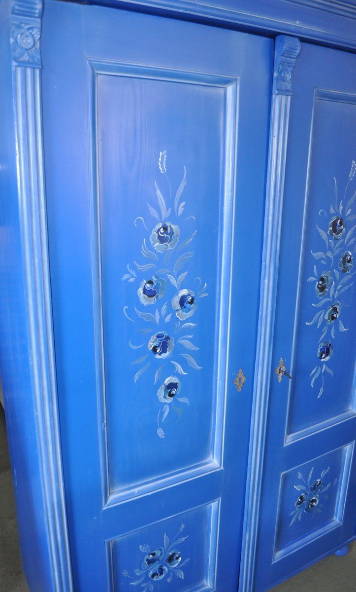 Antique Hand Painted Double Wardrobe photo vinterior