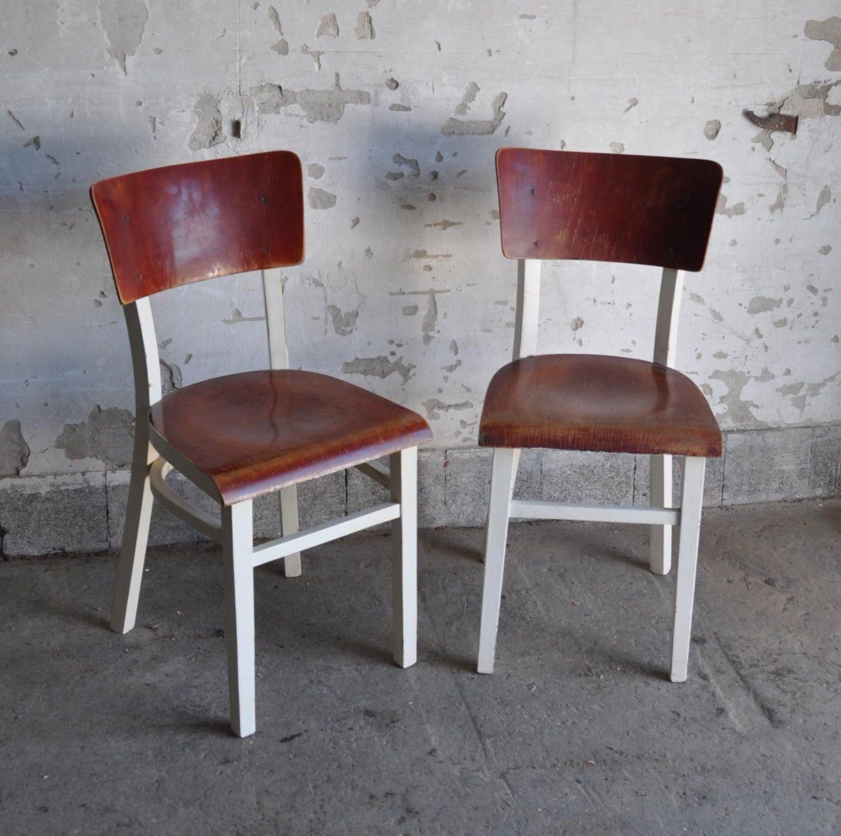 Set Of Pine Dining Chairs, 1950s