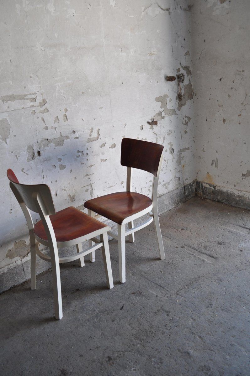 Set Of Pine Dining Chairs, 1950s photo for sale