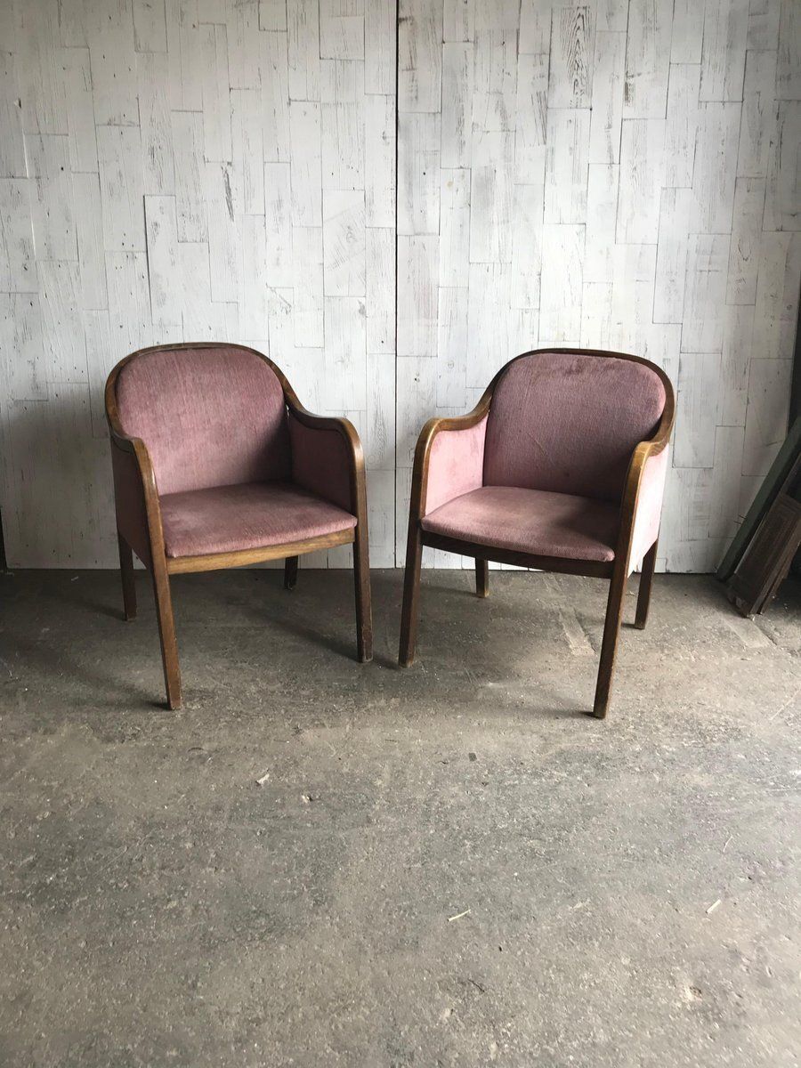 Set Of Art Deco Style Armchairs, 1950s