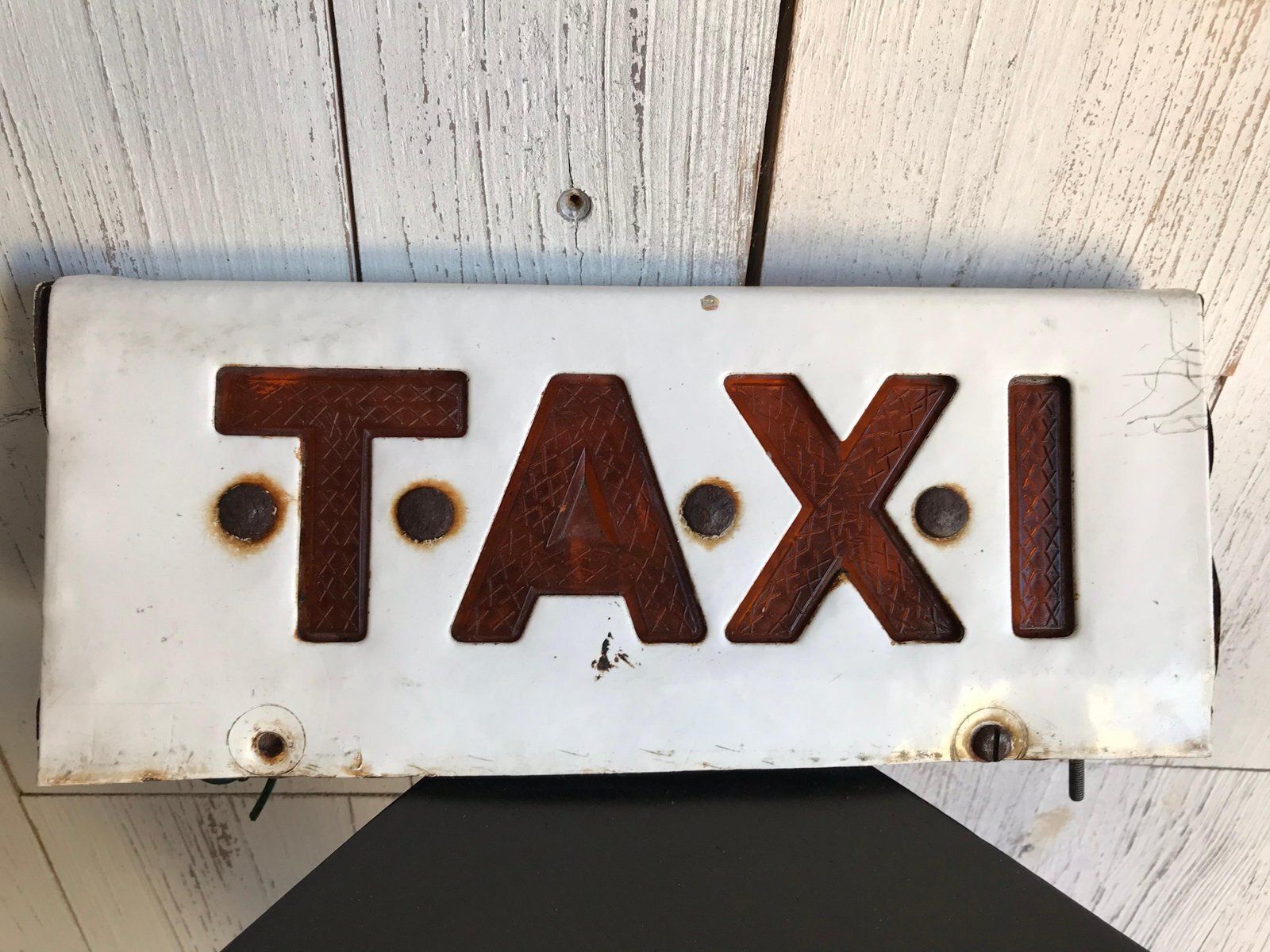 Vintage Taxi Sign, 1970s photo furniture