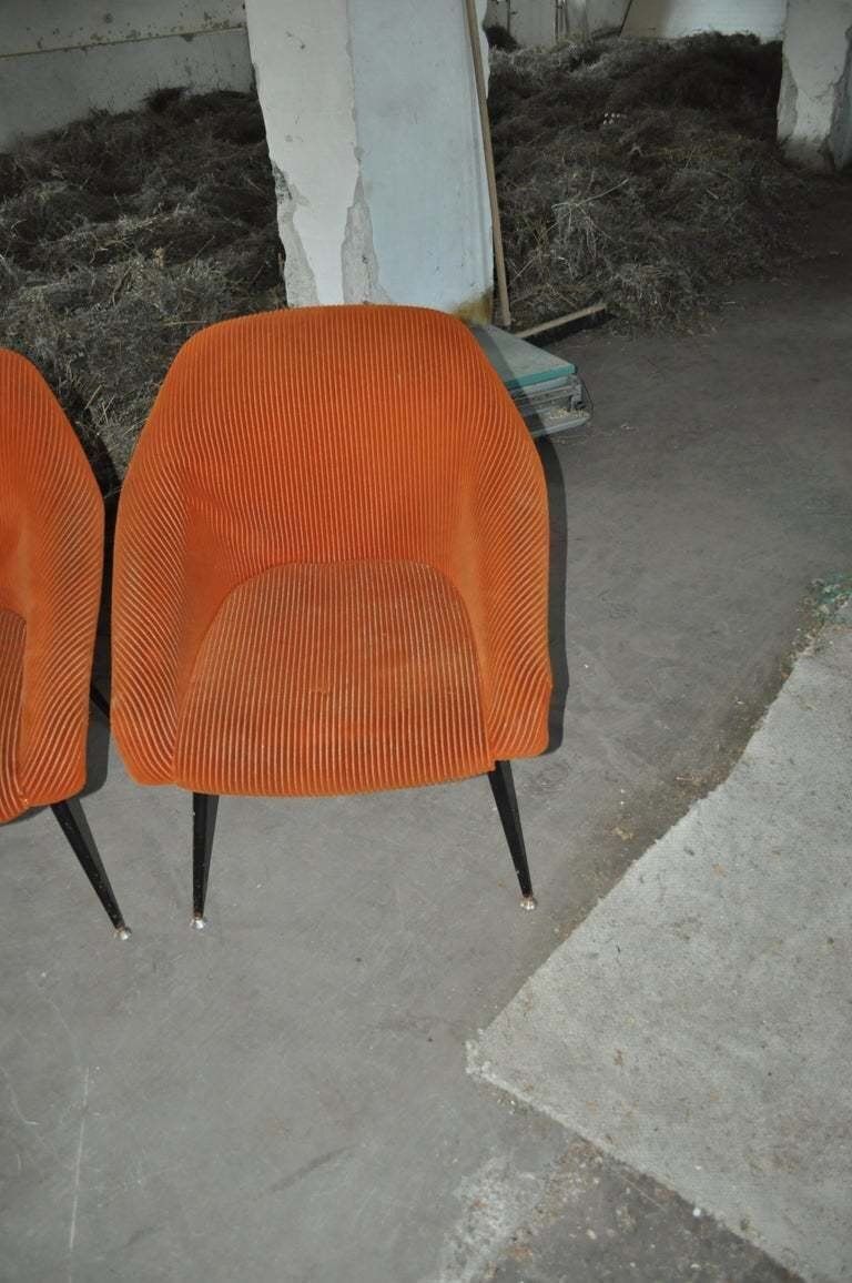 Set Of Mid Century Black Metal Lounge Chairs From Veb Sitzmöbelwerke Waldheim, 1960s photo vinterior