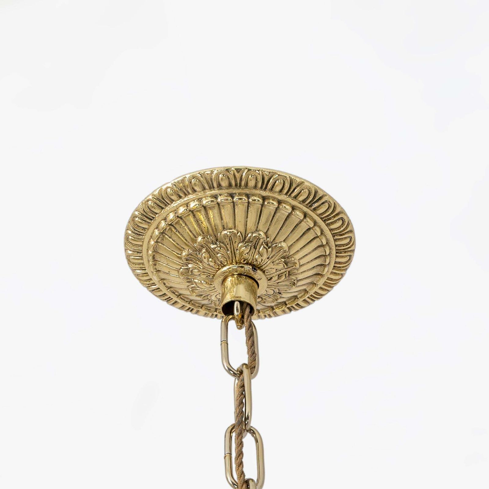 5684.0 Empire Style Gilt Bronze Chandelier With Winged Figures – Italy, Early 19th photo