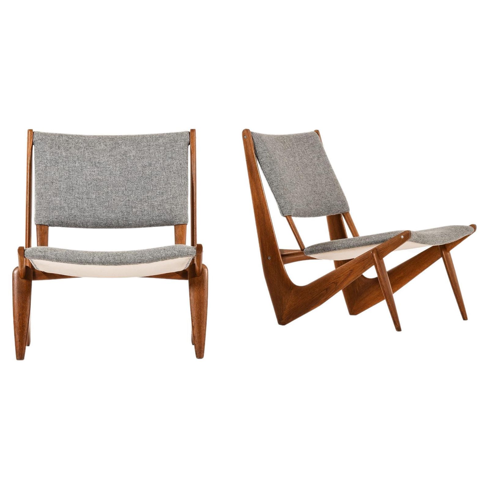 Pair Of Easy Chairs In Oak By Bertil W. Behrman, 1950’s