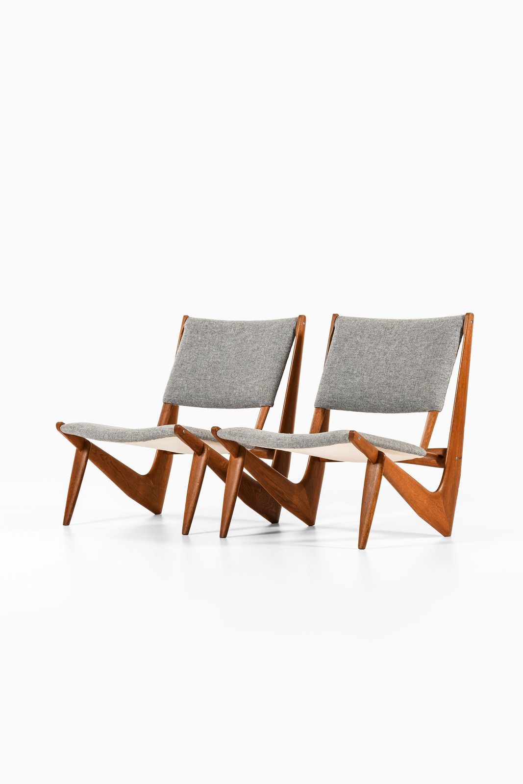 Pair Of Easy Chairs In Oak By Bertil W. Behrman, 1950’s photo furniture