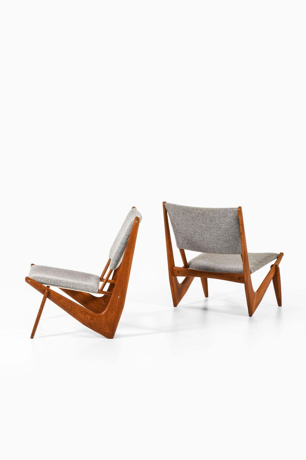 Pair Of Easy Chairs In Oak By Bertil W. Behrman, 1950’s photo Furniture